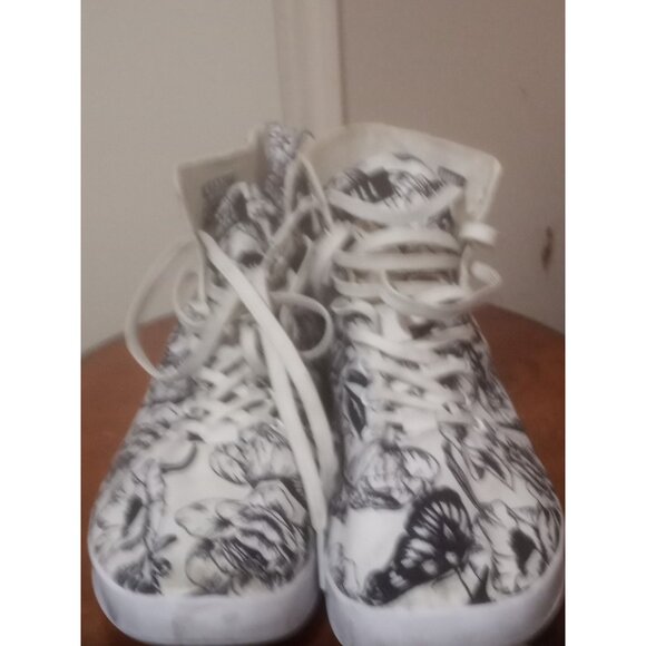 NOBULL | RARE HIGH TOP BUTTERFLY FLORAL CANVAS TRAINER UNISEX W13.5/M12 - Picture 6 of 13